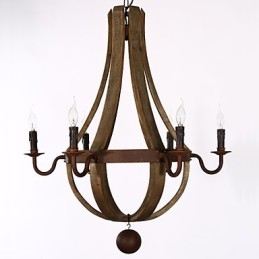 Lampadario a sospensione rustico americano in legno vintage con lampada a sospensione e lampada da soggiorno