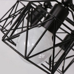 Lampadario integrato rustico a 3 luci