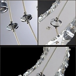 Lampada a sospensione in cristallo Illuminazione moderna Tre anelli D204060 K9 Grandi lampade da soffitto in cristallo