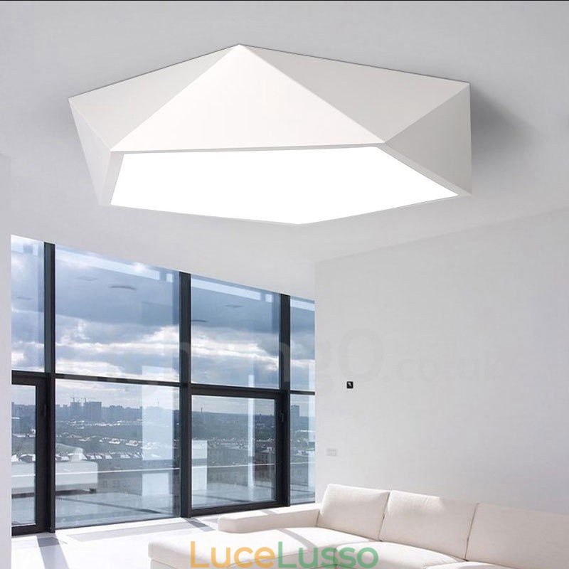 Lampada da soffitto moderna contemporanea integrata in metallo