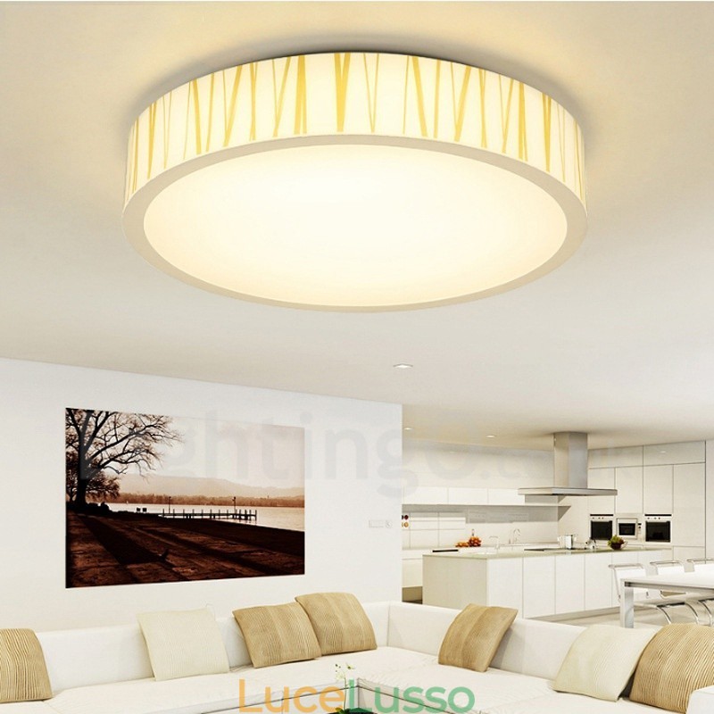 Lampada da soffitto moderna e contemporanea in metallo integrata