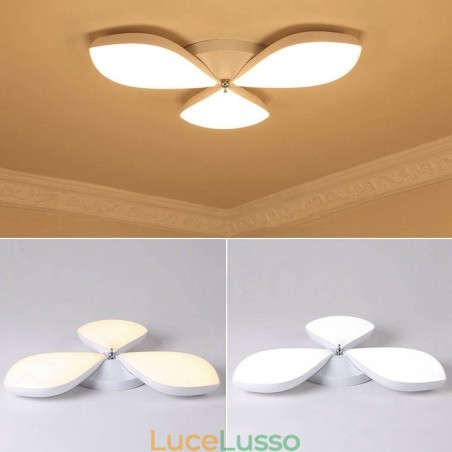 Lampada da soffitto moderna e contemporanea a 3 luci integrata in metallo Lampada da soffitto moderna e contemporanea a 3 luci integrata in metallo