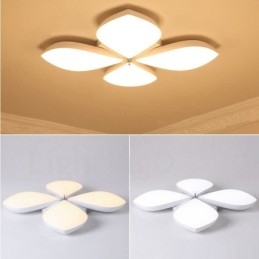 Lampada da soffitto moderna contemporanea a 4 luci integrata in metallo