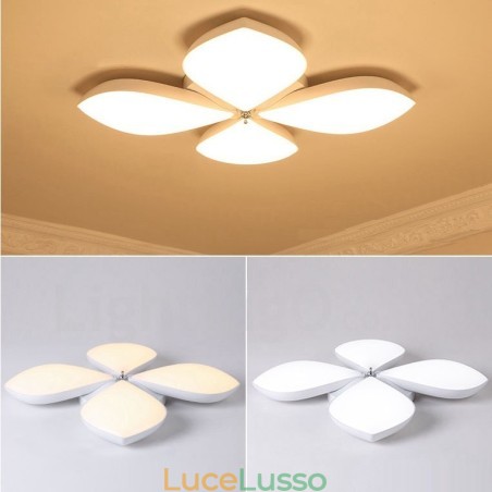 Lampada da soffitto moderna contemporanea a 4 luci integrata in metallo Lampada da soffitto moderna contemporanea a 4 luci integrata in metallo