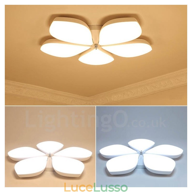 Lampada da soffitto moderna contemporanea a 5 luci integrata in metallo