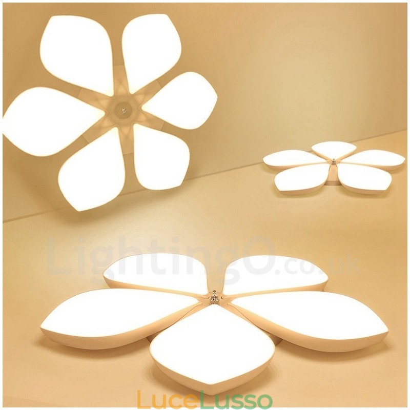 Lampada da soffitto moderna contemporanea a 5 luci integrata in metallo