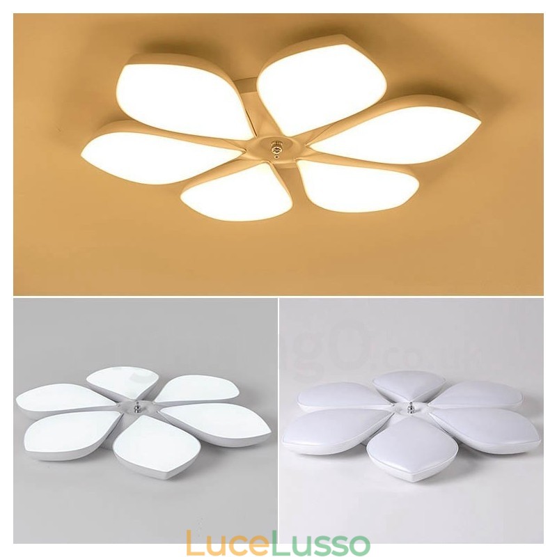 Lampada da soffitto moderna contemporanea a 6 luci integrata in metallo