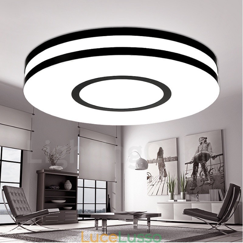 Lampada da soffitto moderna e contemporanea in metallo integrata