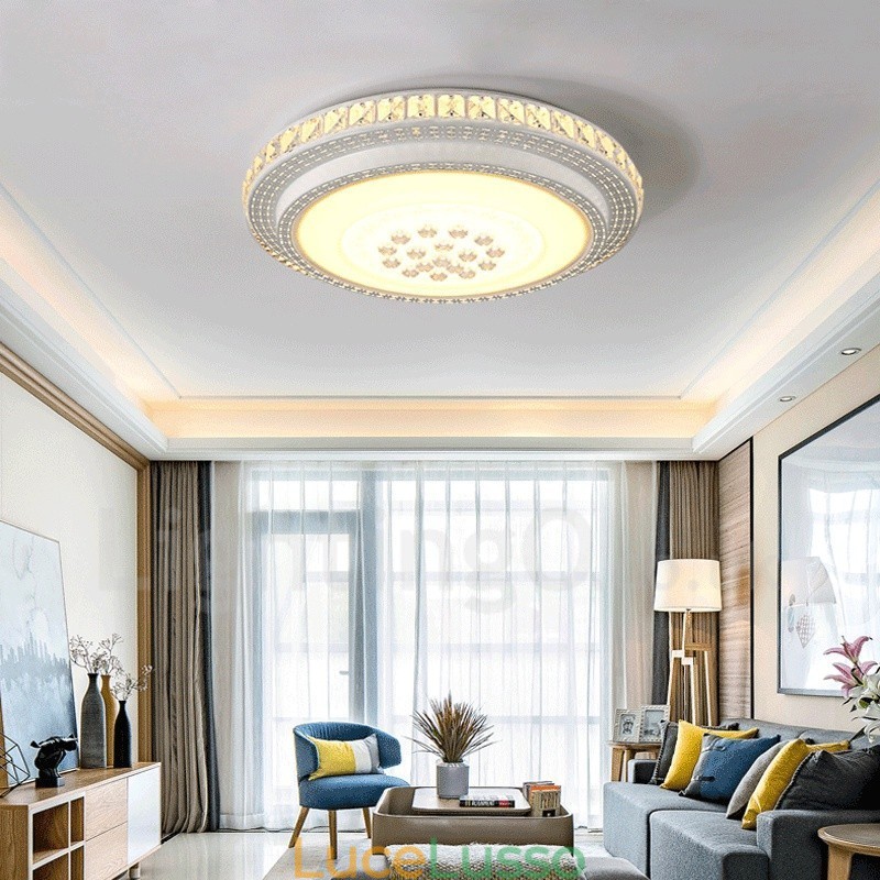 Lampada da soffitto moderna e contemporanea in metallo integrata per il bagno