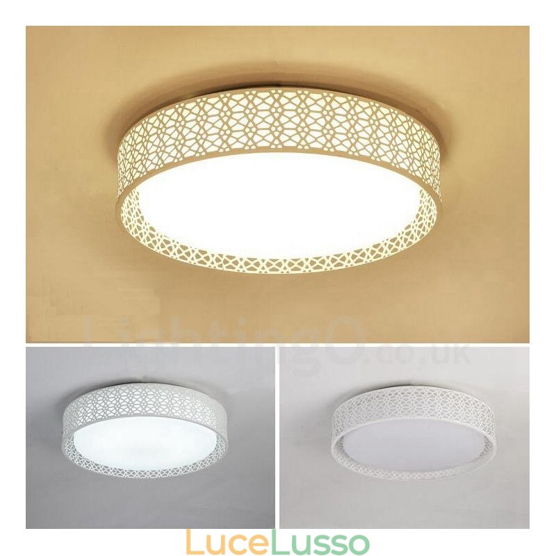 Lampada da soffitto moderna e contemporanea in metallo integrata
