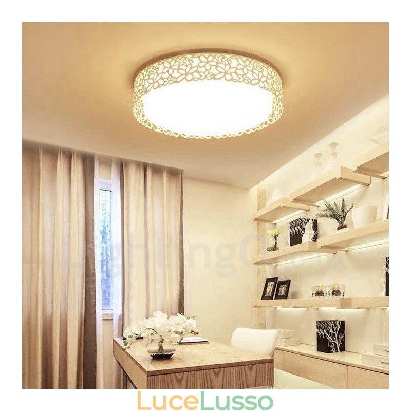 Lampada da soffitto moderna e contemporanea in metallo integrata