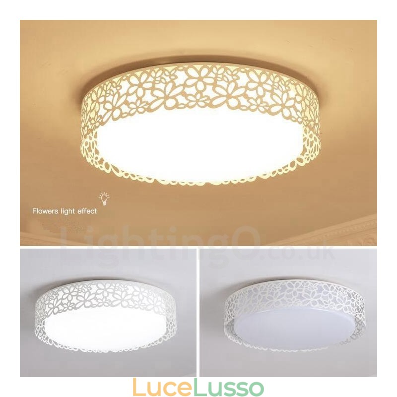 Lampada da soffitto moderna e contemporanea in metallo integrata