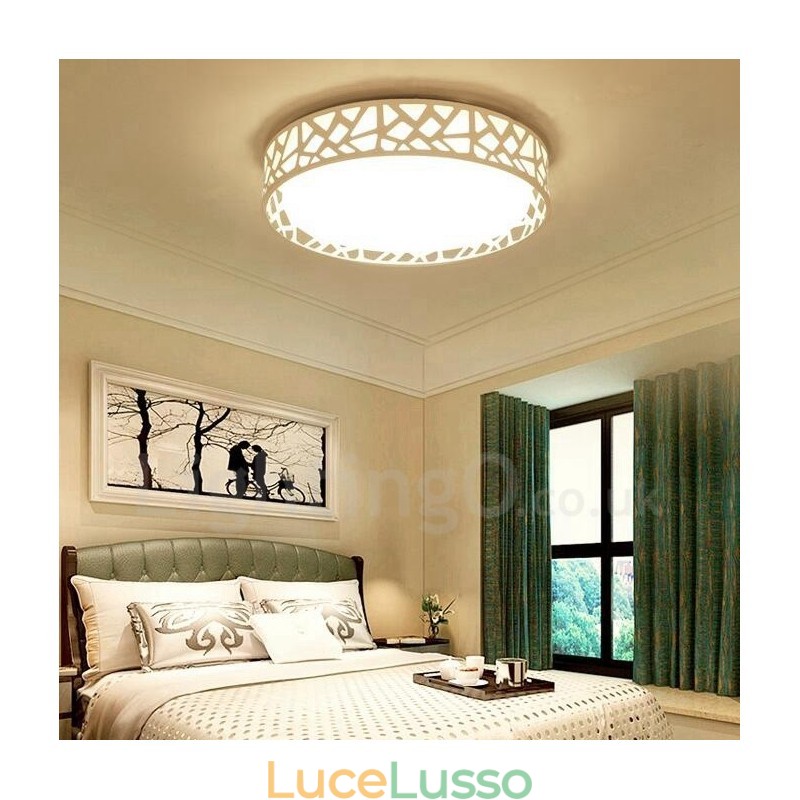 Lampada da soffitto moderna e contemporanea in metallo integrata