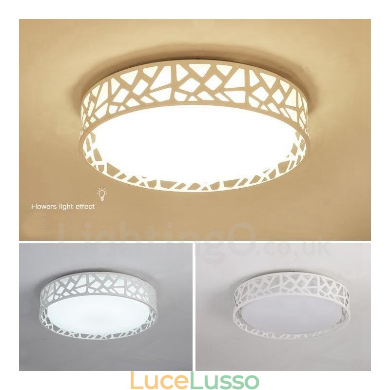 Lampada da soffitto moderna e contemporanea in metallo integrata