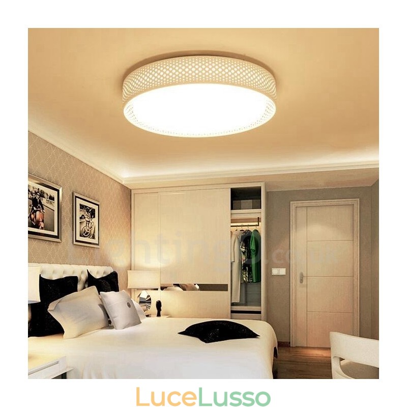 Lampada da soffitto moderna e contemporanea in metallo integrata
