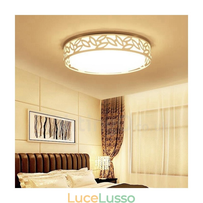 Lampada da soffitto moderna e contemporanea in metallo integrata