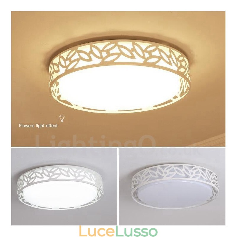 Lampada da soffitto moderna e contemporanea in metallo integrata