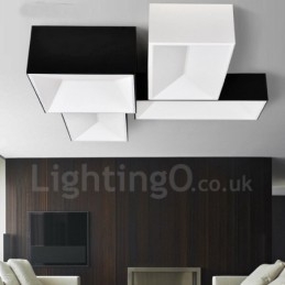 Lampada da soffitto moderna e contemporanea in metallo integrata