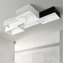 Lampada da soffitto moderna e contemporanea in metallo integrata