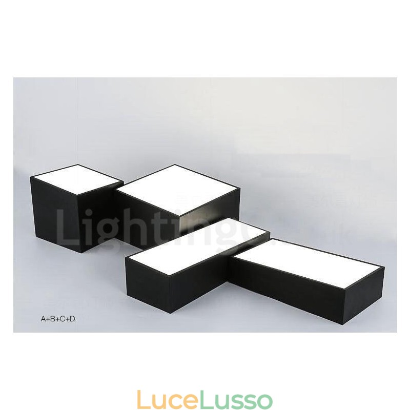 Lampada da soffitto moderna e contemporanea in metallo integrata