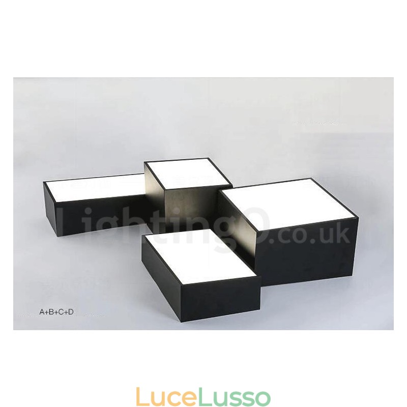 Lampada da soffitto moderna e contemporanea in metallo integrata