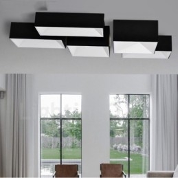 Lampada da soffitto moderna e contemporanea in metallo integrata