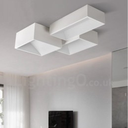 Lampada da soffitto moderna e contemporanea in metallo integrata