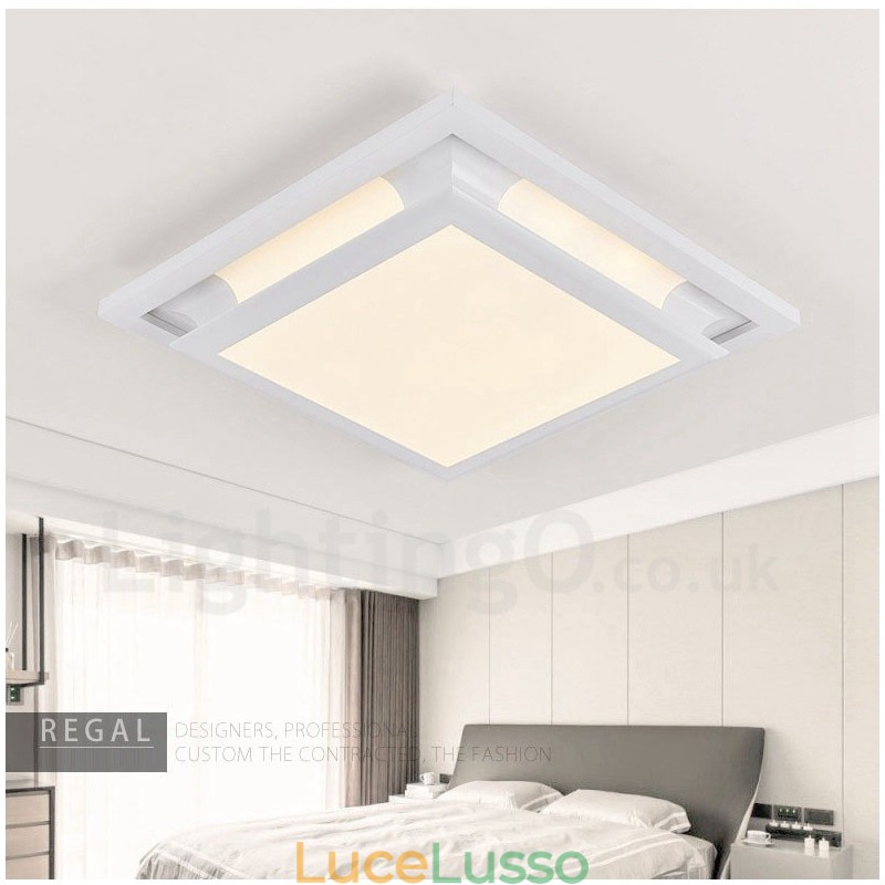 Lampada da soffitto moderna e contemporanea in metallo integrata