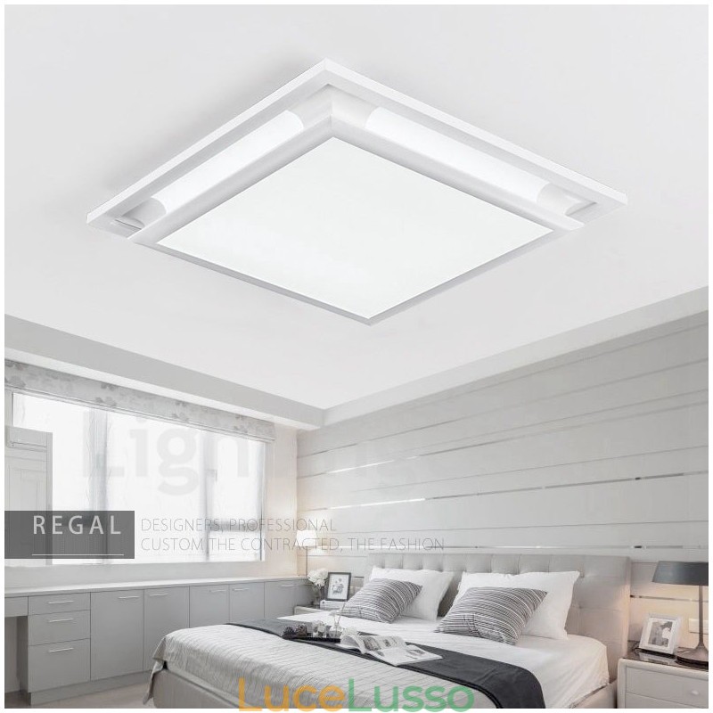 Lampada da soffitto moderna e contemporanea in metallo integrata