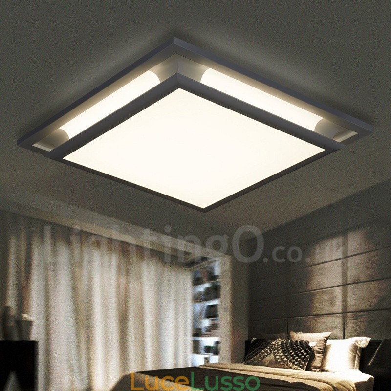 Lampada da soffitto moderna e contemporanea in metallo integrata