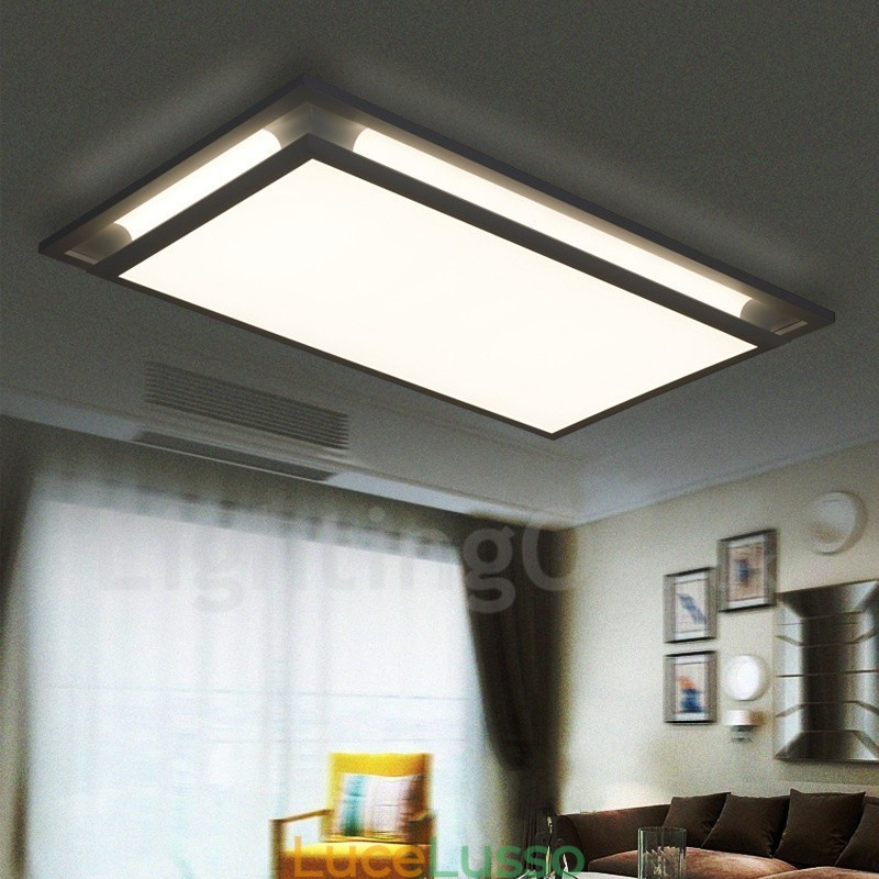 Lampada da soffitto moderna e contemporanea in metallo integrata