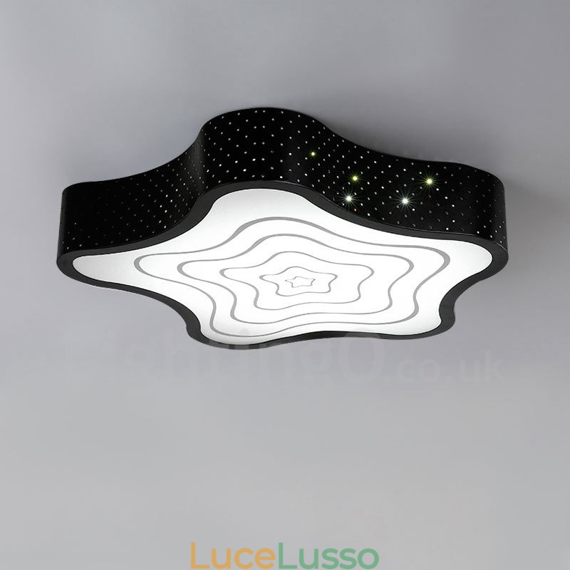 Lampada da soffitto moderna e contemporanea in metallo integrata