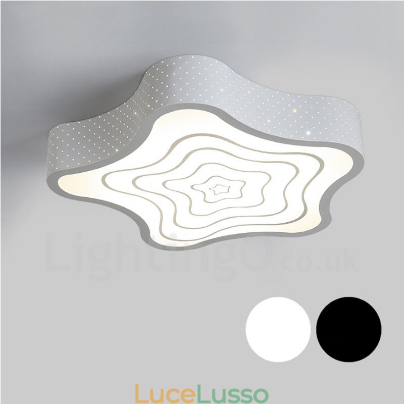 Lampada da soffitto moderna e contemporanea in metallo integrata