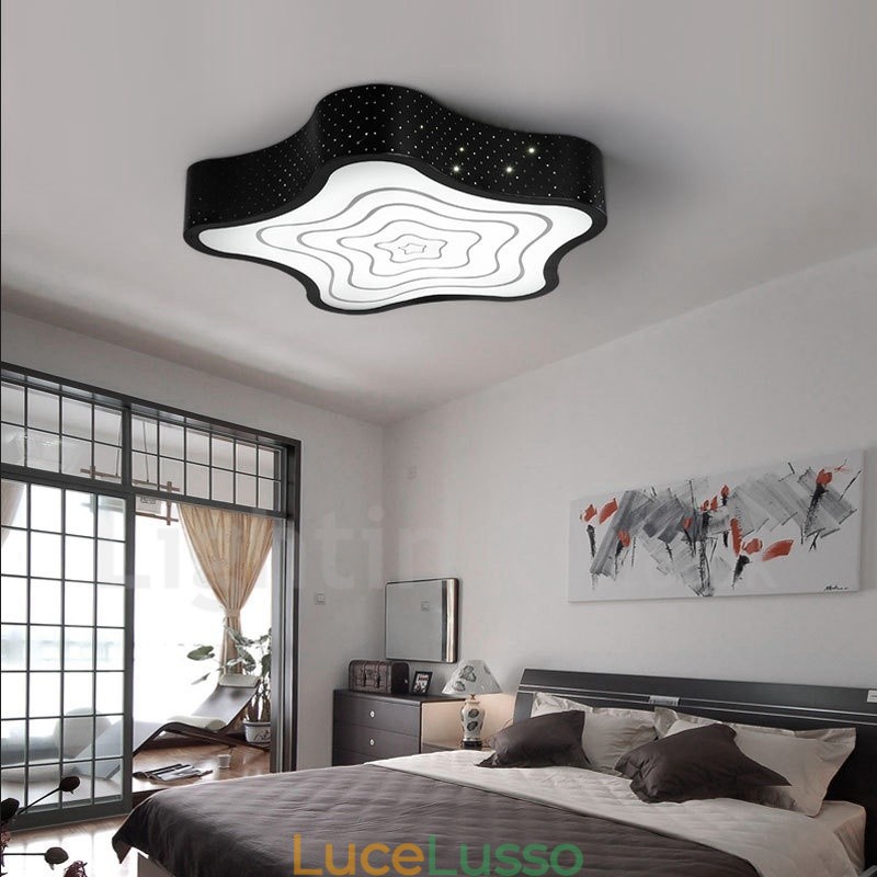 Lampada da soffitto moderna e contemporanea in metallo integrata