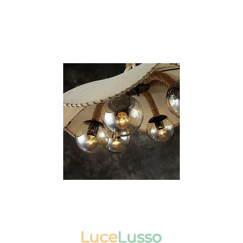 Lampadario Mini Stile Vintage Metallo