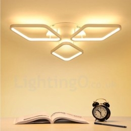 Lampada da soffitto moderna e contemporanea a 3 luci integrata in metallo