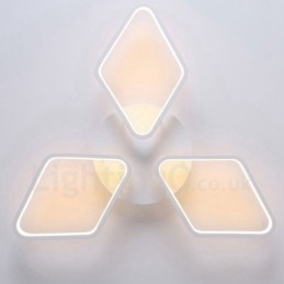 Lampada da soffitto moderna e contemporanea a 3 luci integrata in metallo