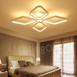 Lampada da soffitto moderna contemporanea a 4 luci integrata in metallo
