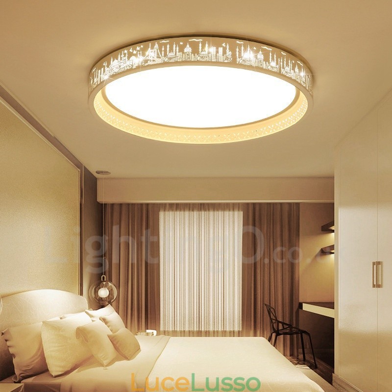 Lampada da soffitto moderna e contemporanea in metallo integrata