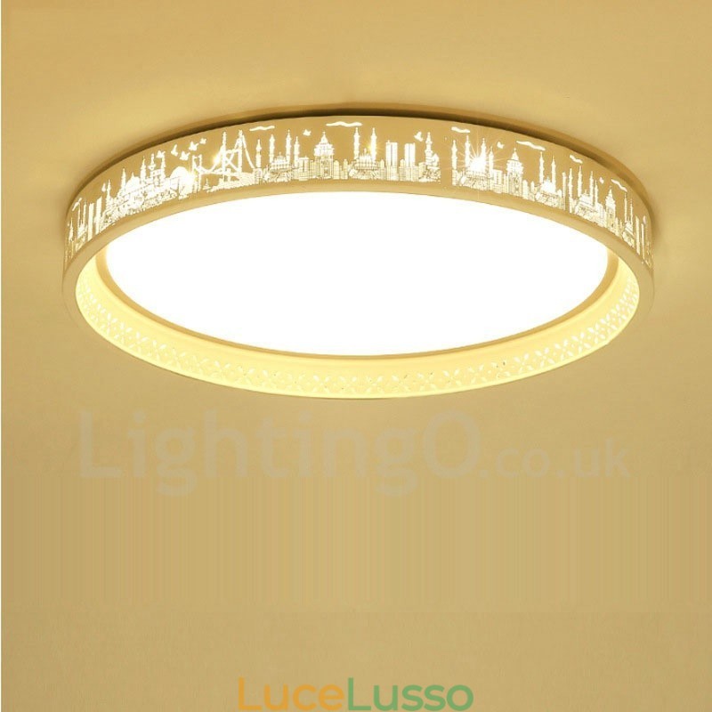 Lampada da soffitto moderna e contemporanea in metallo integrata
