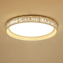 Lampada da soffitto moderna e contemporanea in metallo integrata