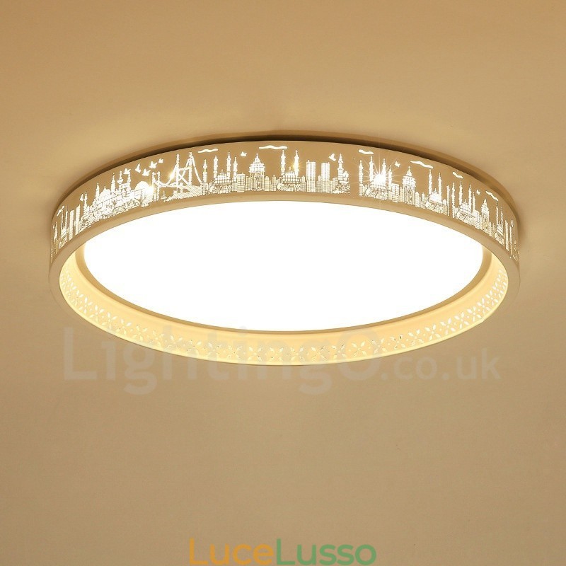 Lampada da soffitto moderna e contemporanea in metallo integrata