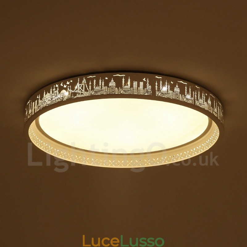 Lampada da soffitto moderna e contemporanea in metallo integrata