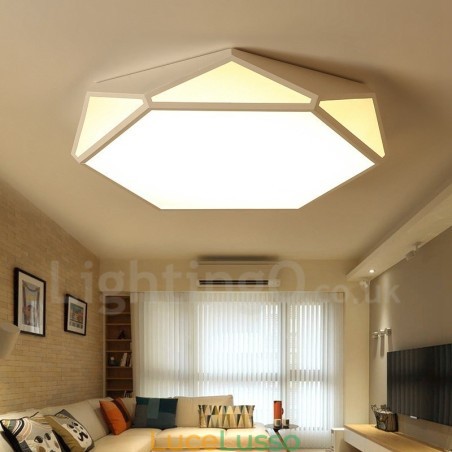 Lampada da soffitto moderna e contemporanea in metallo integrata