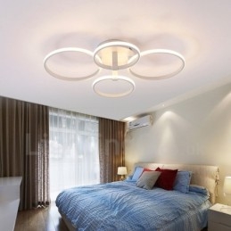 Lampada da soffitto moderna contemporanea a 4 luci integrata in metallo