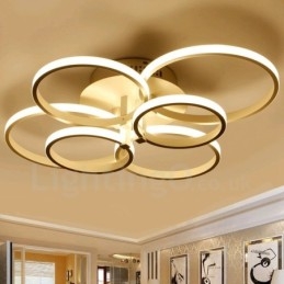 Lampada da soffitto moderna contemporanea a 6 luci integrata in metallo