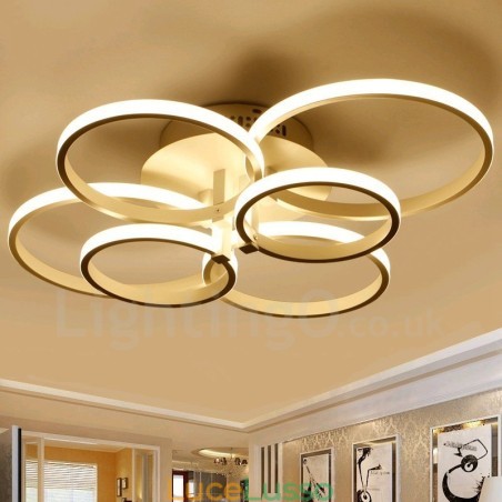 Lampada da soffitto moderna contemporanea a 6 luci integrata in metallo Lampada da soffitto moderna contemporanea a 6 luci integrata in metallo