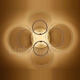 Lampada da soffitto moderna contemporanea a 8 luci integrata in metallo