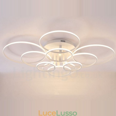 Lampada da soffitto moderna contemporanea a 10 luci integrata in metallo Lampada da soffitto moderna contemporanea a 10 luci integrata in metallo