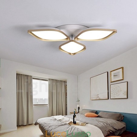 Lampada da soffitto moderna e contemporanea a 3 luci integrata in metallo Lampada da soffitto moderna e contemporanea a 3 luci integrata in metallo
